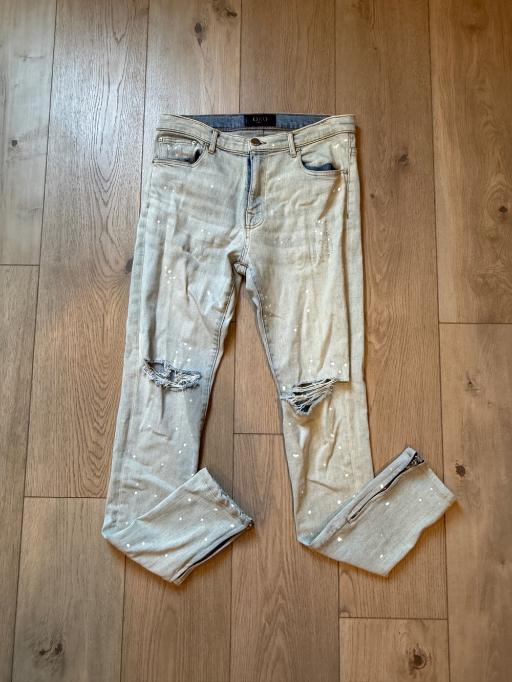 Oro Los Angeles Paint-Splatter Jeans